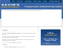 Tablet Screenshot of kevinsgaragedoors.com.au